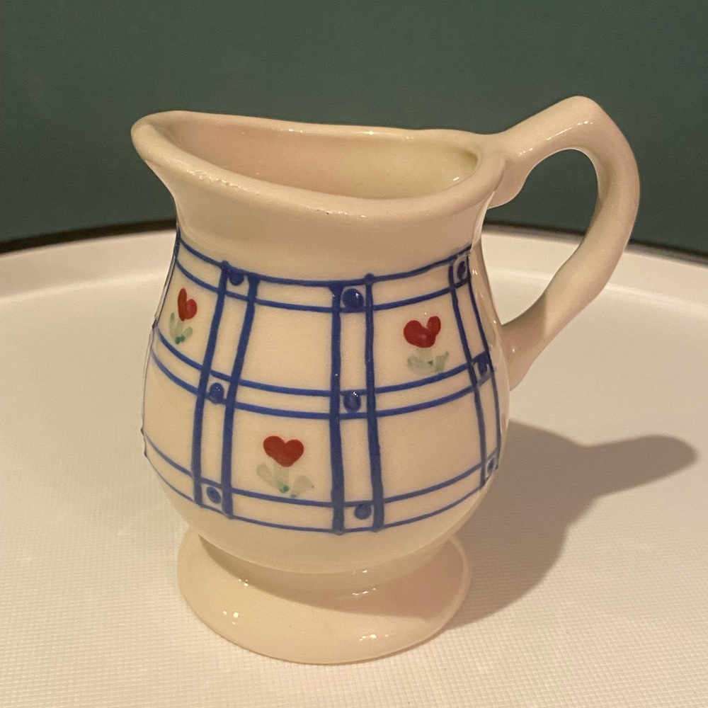 Vintage Hartstone Pottery Windowpane Design Creamer - USA